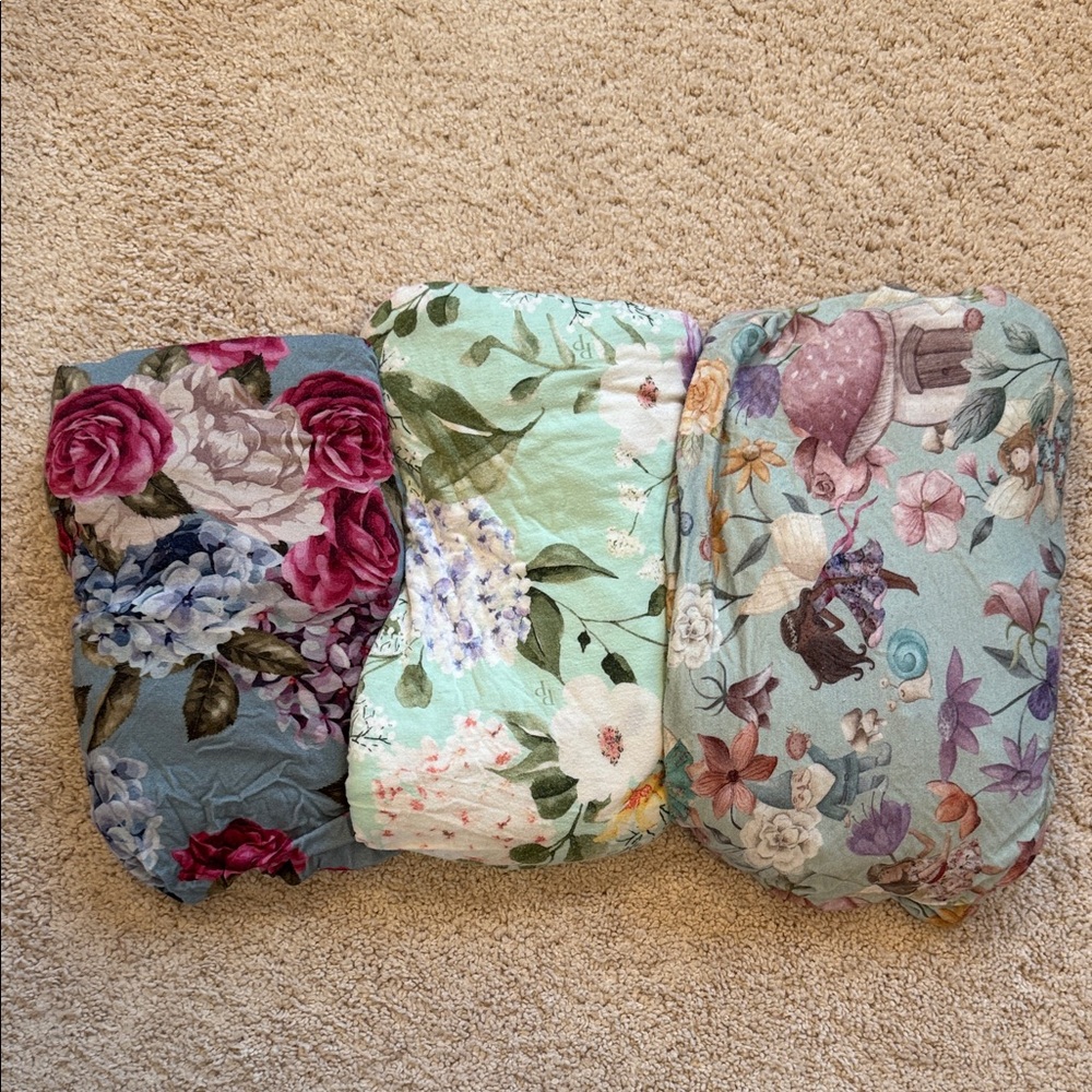 Set of Three Posh Peanut Bamboo Crib Sheets